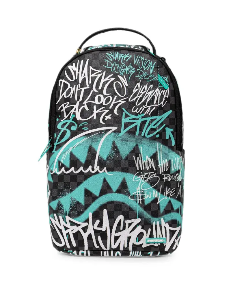 Sprayground Shark graffiti-print backpack - Schwarz Schwarz