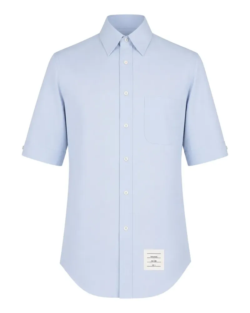 Thom Browne RWB grosgrain short-sleeve shirt - Blau Blau