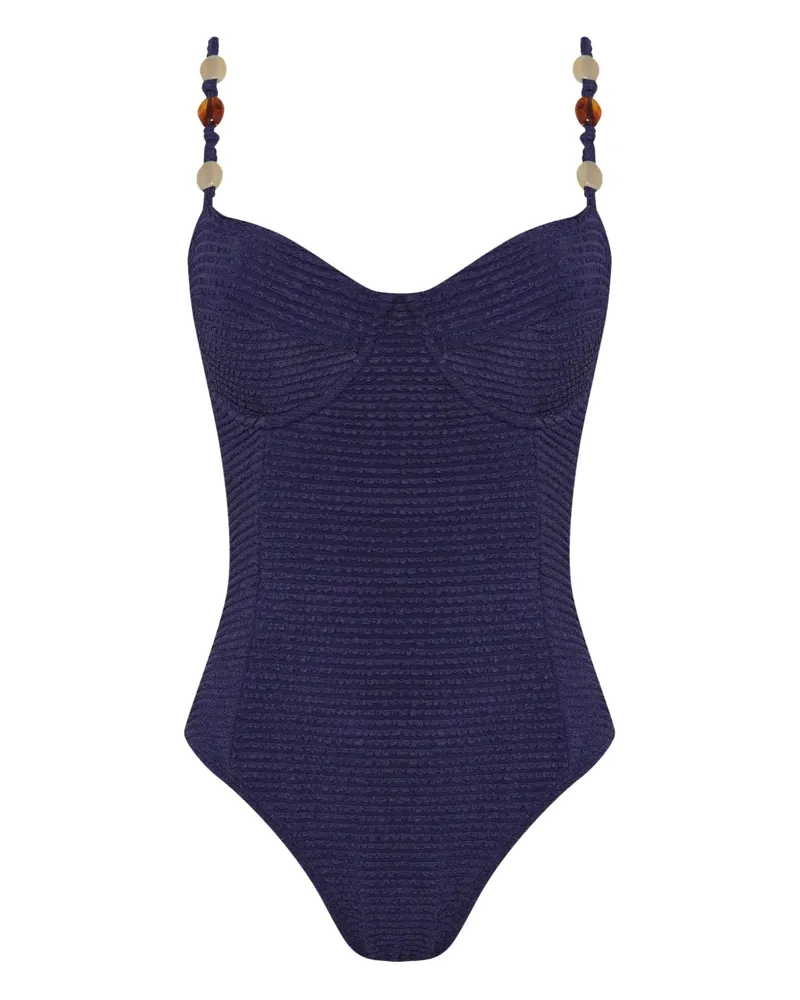 BRIGITTE beaded-strap swimsuit - Blau Blau