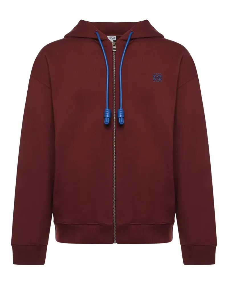 Loewe Hoodie mit Anagram-Stickerei - Rot Rot