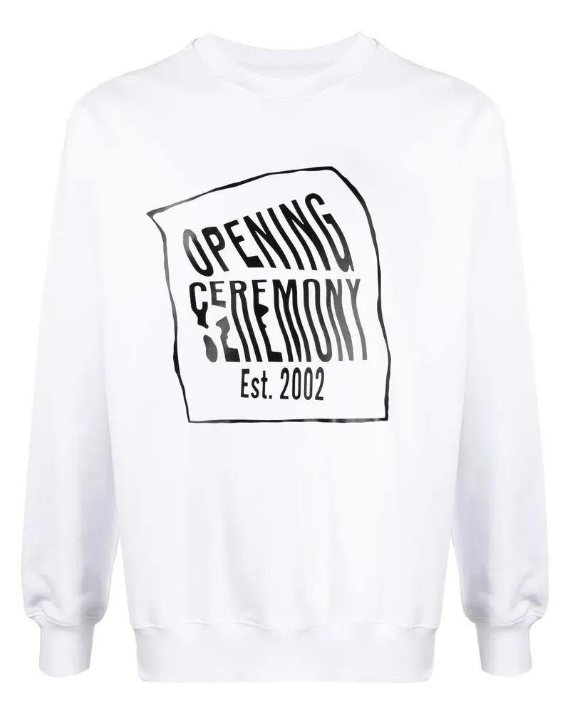 Opening Ceremony Sweatshirt mit Logo-Print - Weiß Weiß
