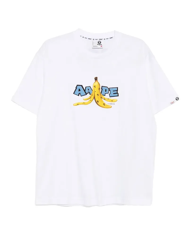 BAPE T-Shirt mit Bananen-Print - Weiß Weiß