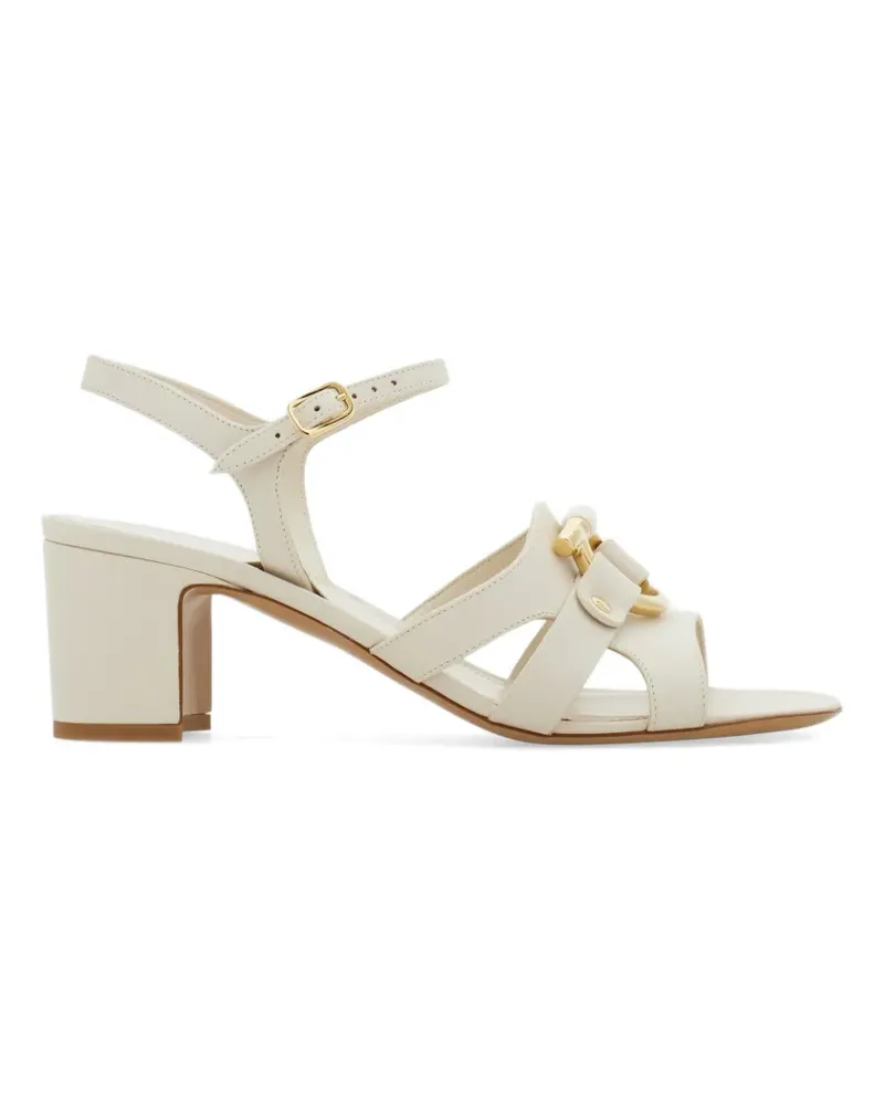 Ferragamo Gancini ornament sandals - Nude Nude