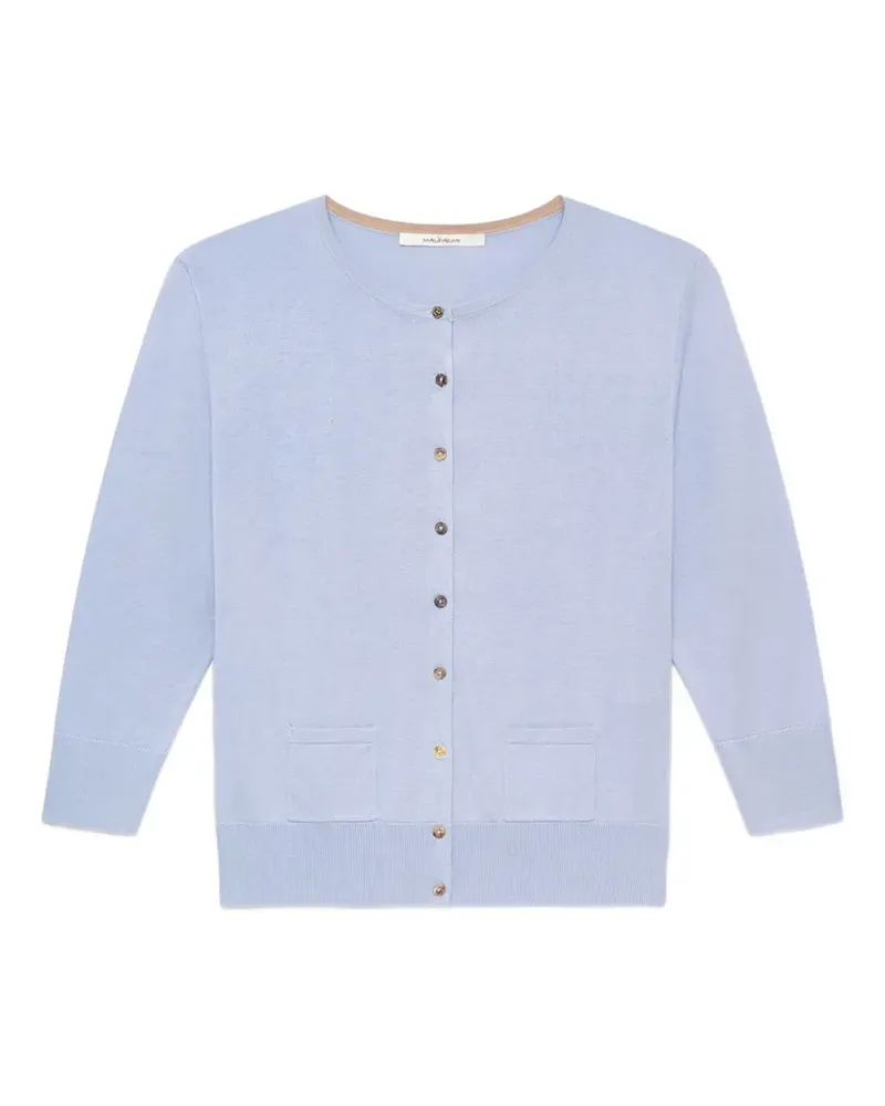 Maliparmi pocket crew neck cardigan - Blau Blau