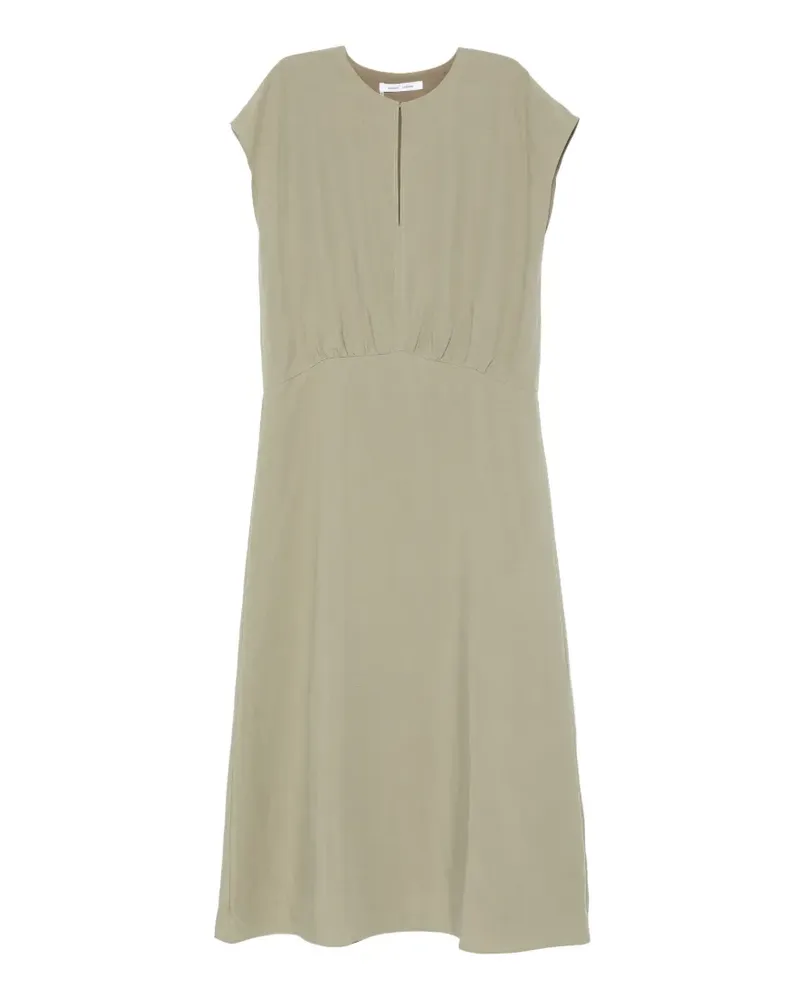 Samsøe & Samsøe Gerafftes Sadaphne Maxikleid - Grün Grün