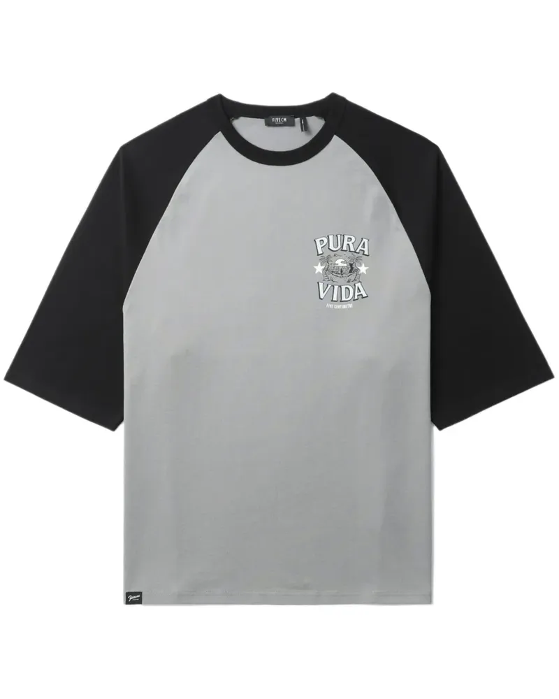 FIVE CM T-Shirt mit grafischem Print Grau