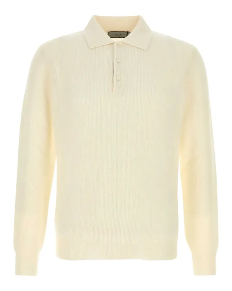 Canali ribbed polo sweater - Gelb Gelb