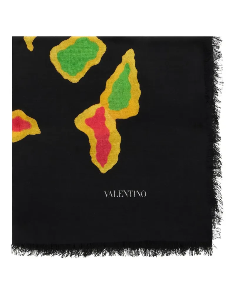 Valentino Garavani fringe-detail scarf - Schwarz Schwarz