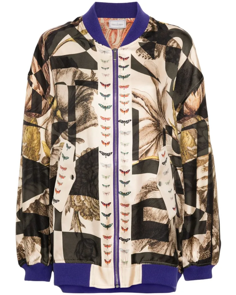 Pierre-Louis Mascia Bomberjacke mit grafischem Print Nude