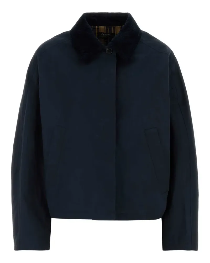 A.P.C. Jacke mit Cordkragen - Blau Blau