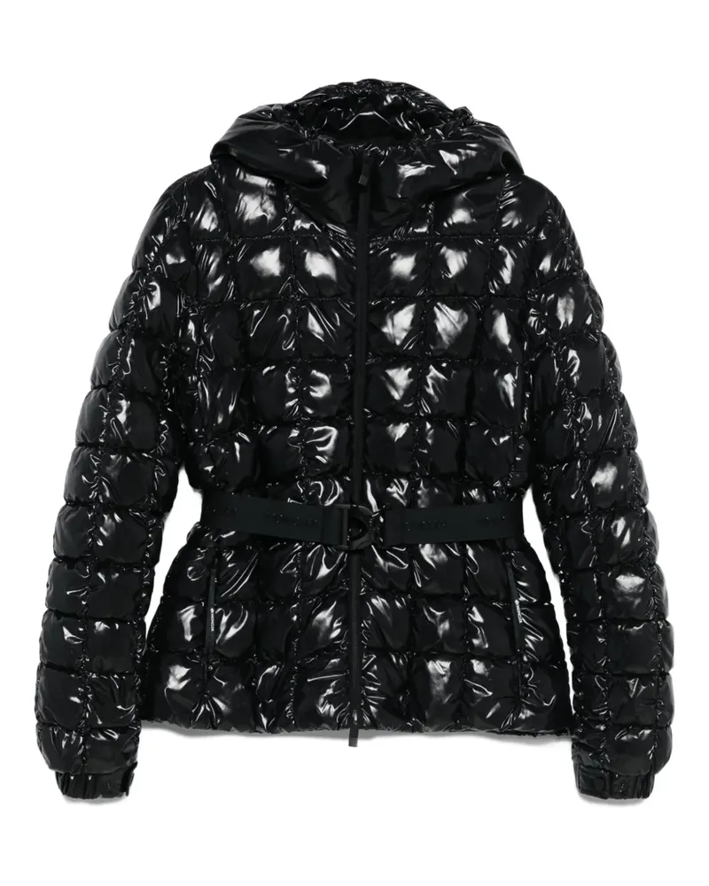 Moncler Gesteppte Eynard Jacke mit Gürtel - Schwarz Schwarz