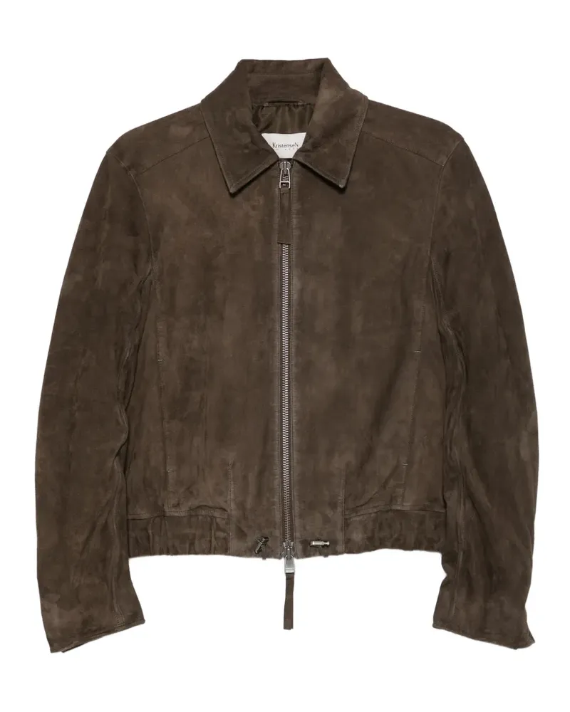 KristenseN Du Nord zip-up goat suede jacket - Braun Braun