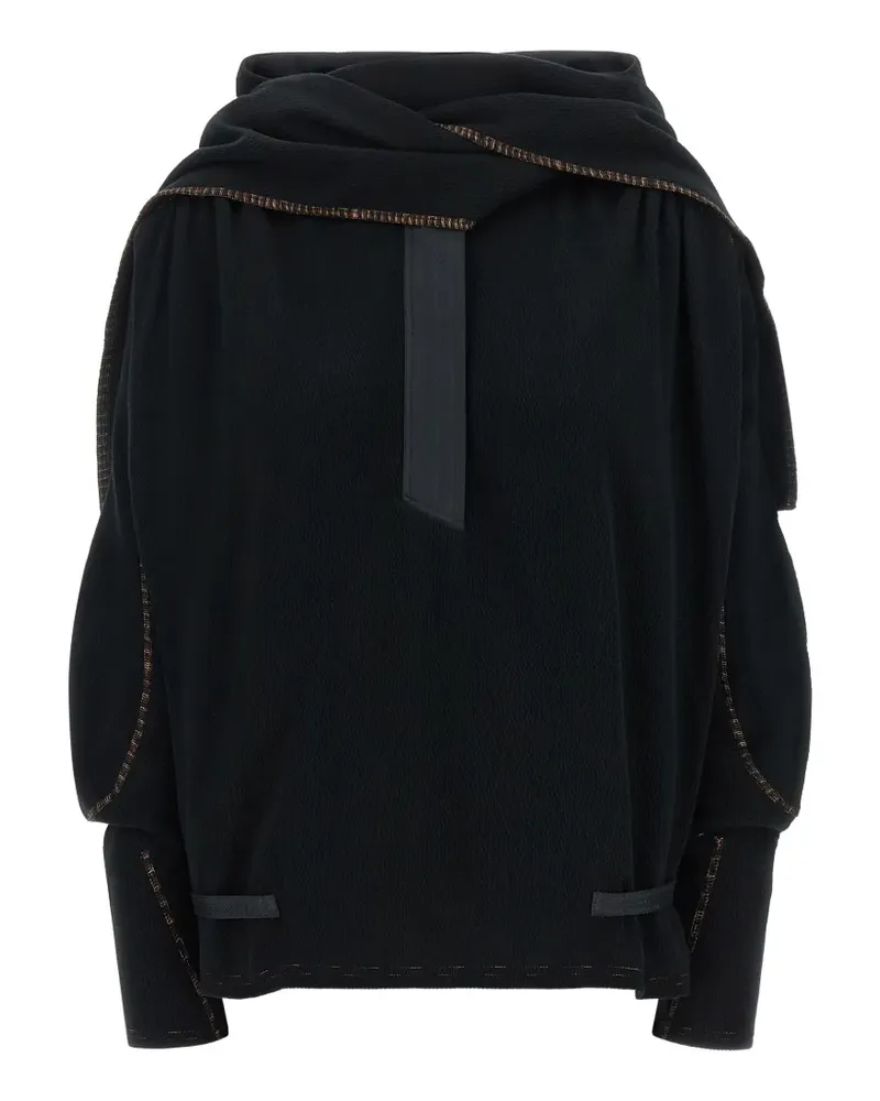 KIKO KOSTADINOV Petrel drapierter Pullover - Schwarz Schwarz