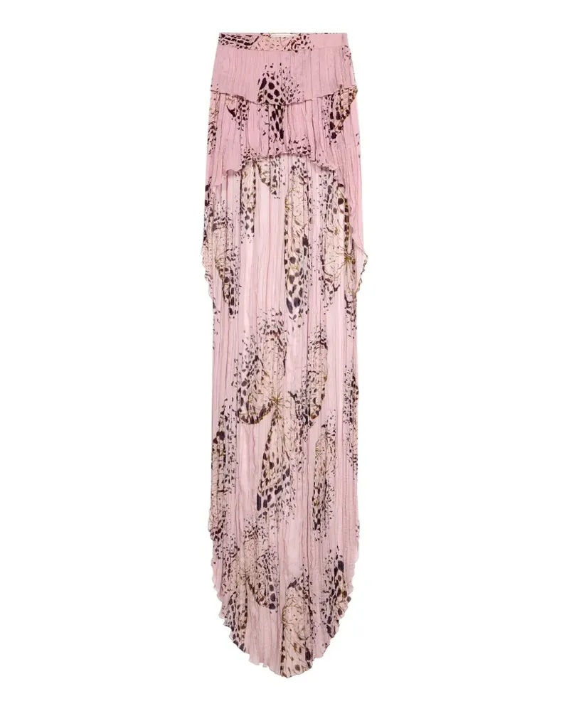 Blumarine Georgette-Rock mit Schmetterling-Print - Rosa Rosa