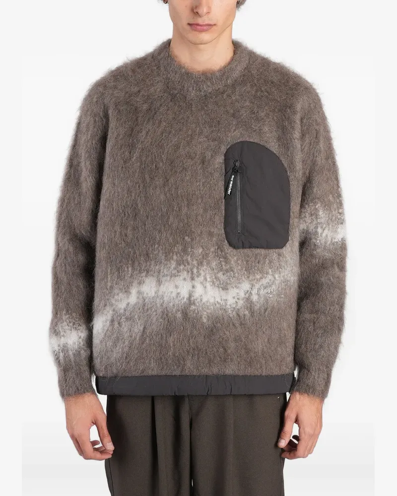 and wander Pullover mit Reißverschlusstasche - Braun Braun