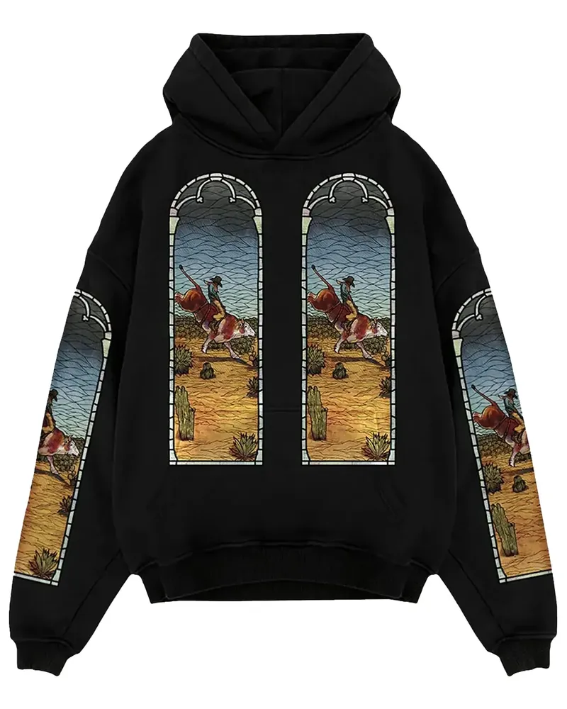 WHO DECIDES WAR x EST Gee Stained Glass "BLACK" Hoodie - Schwarz Schwarz