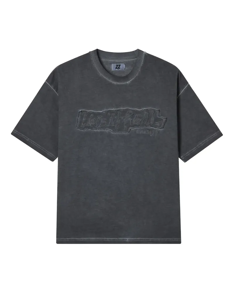 Izzue T-Shirt mit Stickerei - Grau Grau