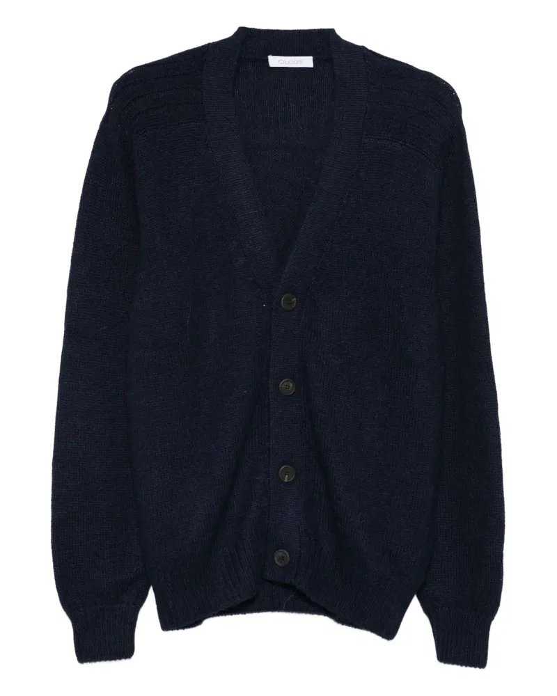 Cruciani Gerippter Cardigan - Blau Blau
