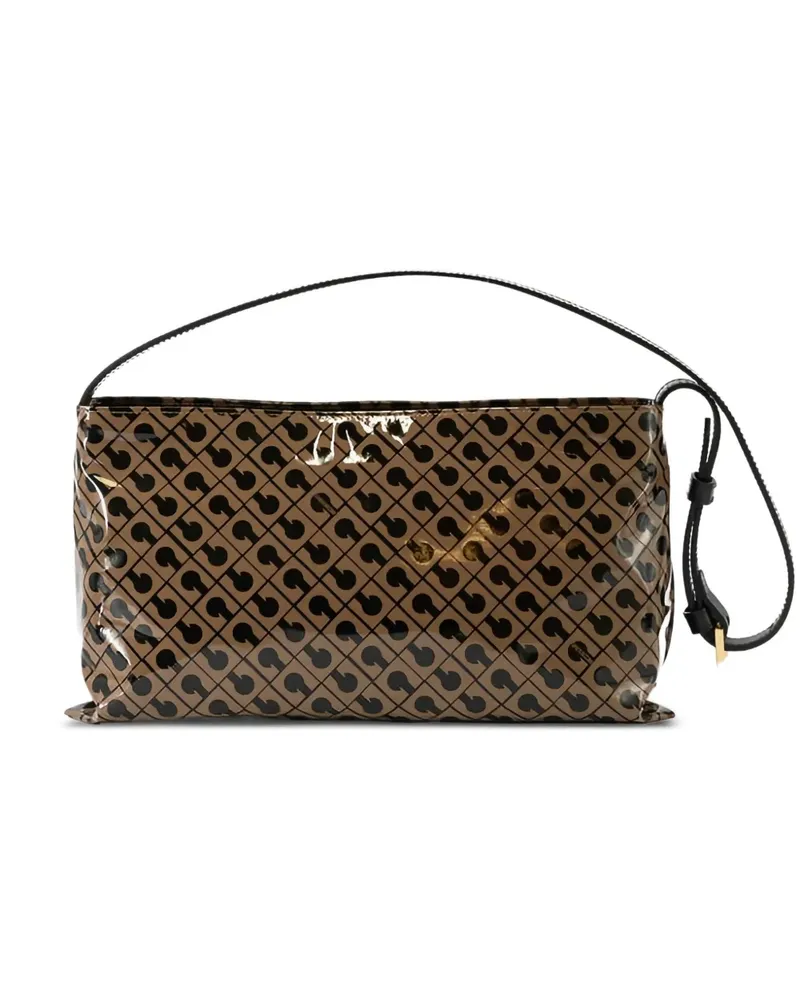 Gherardini Schultertasche mit Monogramm-Print - Nude Nude