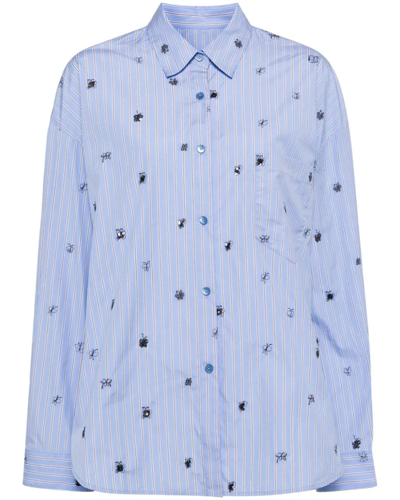 JNBY Hemd mit Pailletten-Schmetterlingsstickerei - Blau Blau