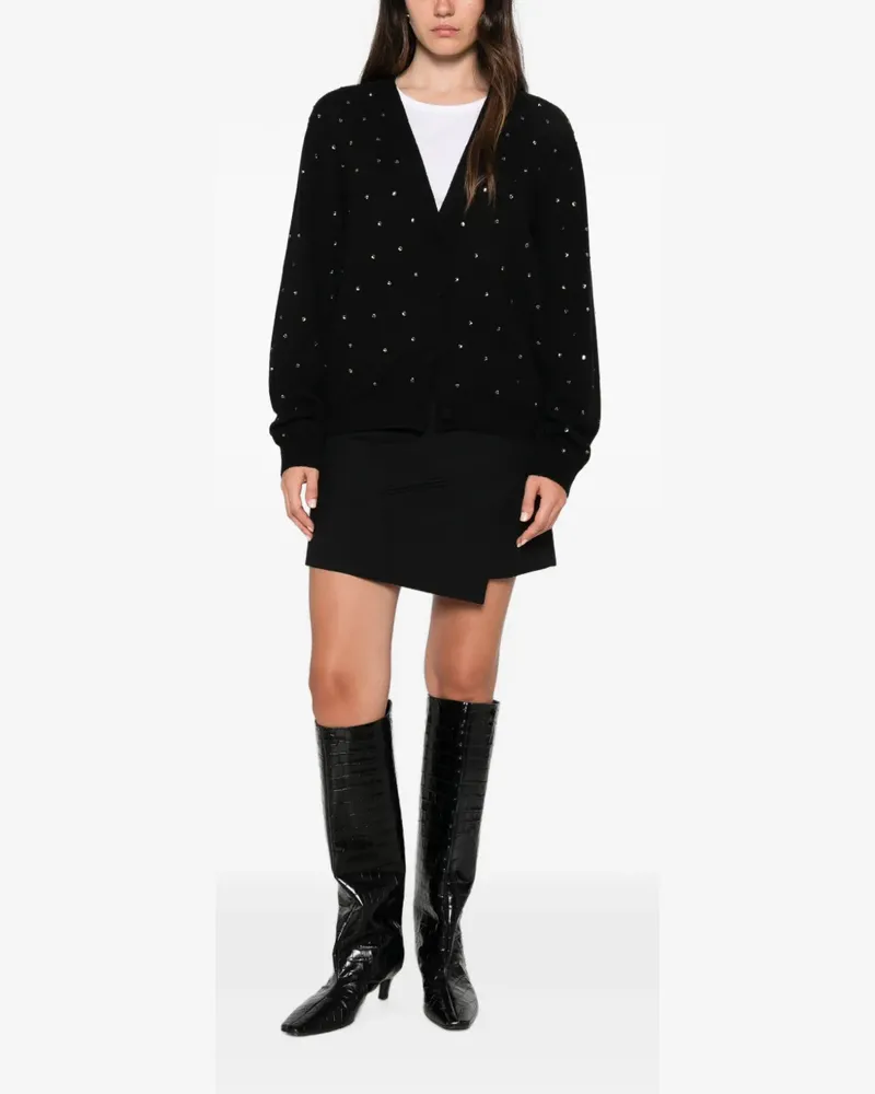 Liviana Conti crystal-embellished V-neck cardigan - Schwarz Schwarz
