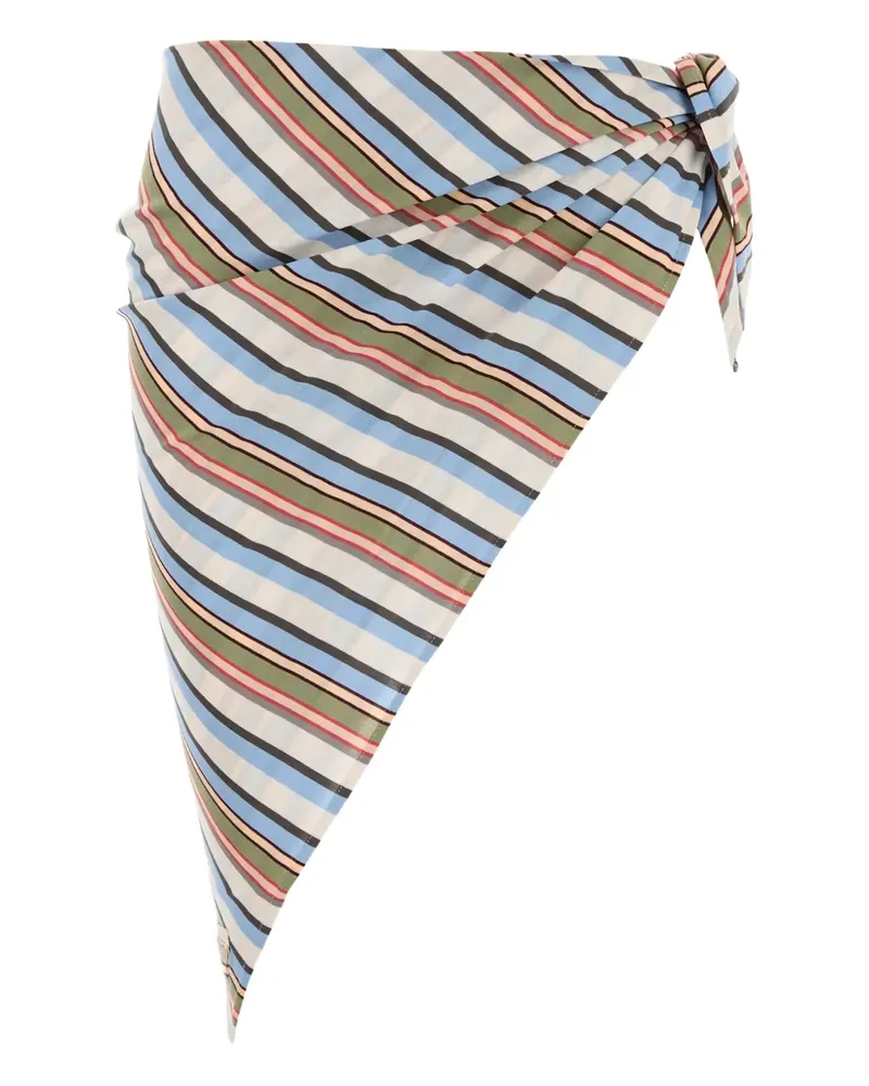 Prada Gestreifter Sarong - Weiß Weiß
