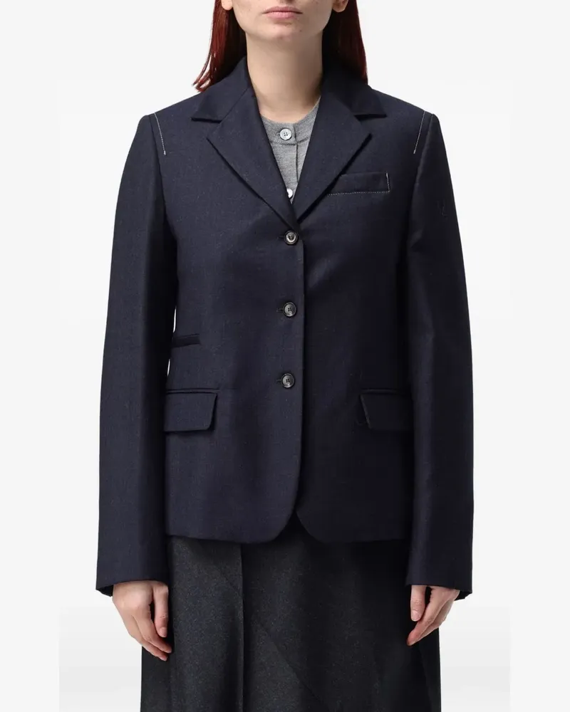 TELA Einreihiger Blazer mit fallendem Revers - Blau Blau