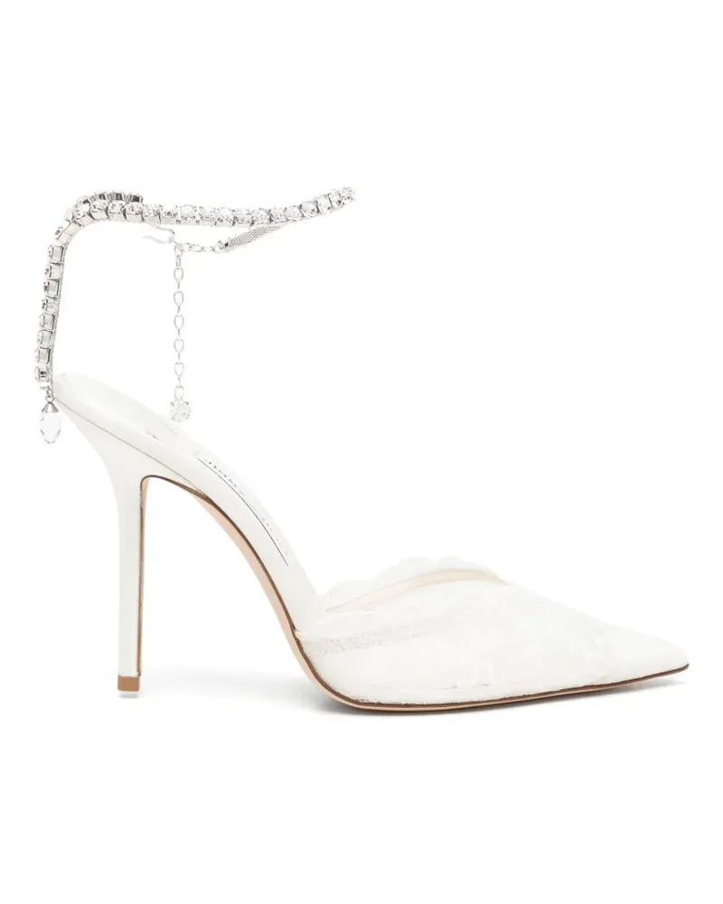 Jimmy Choo Saeda Pumps aus Spitze - Weiß Weiß