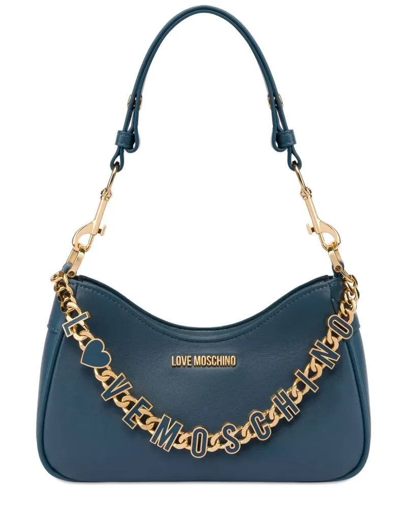 Moschino Schultertasche mit Logo - Blau Blau