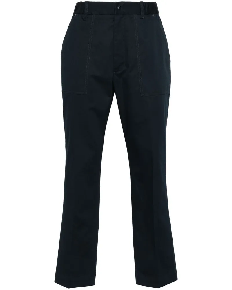 Moncler Tapered-Hose mit Logo-Patch - Blau Blau