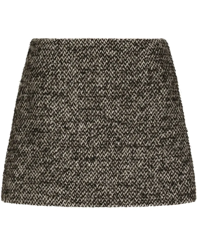 Dolce & Gabbana Melierter Tweed-Minirock - Braun Braun
