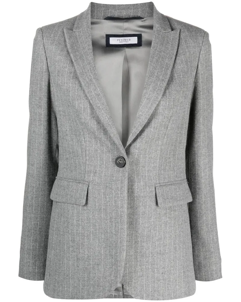 Peserico Einreihiger Blazer mit Nadelstreifen Grau