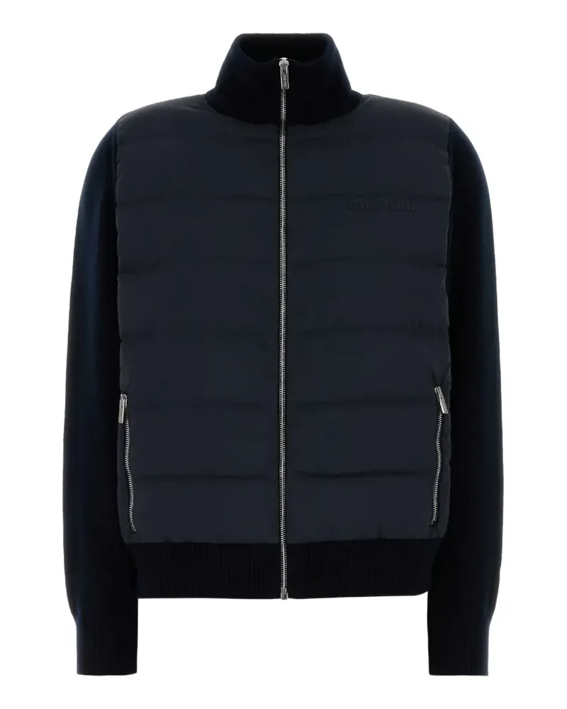 Miu Miu panelled padded cardigan - Blau Blau