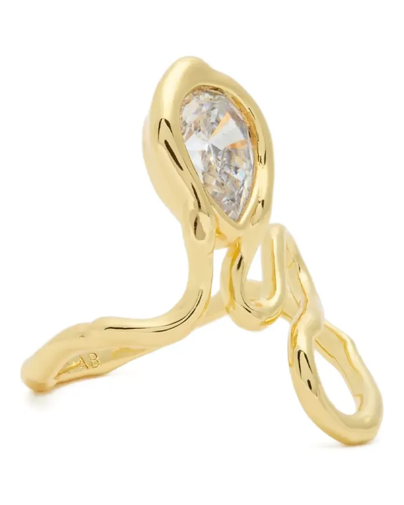 Alexis Bittar crystal-embellished sculptural ring - Gold Gold