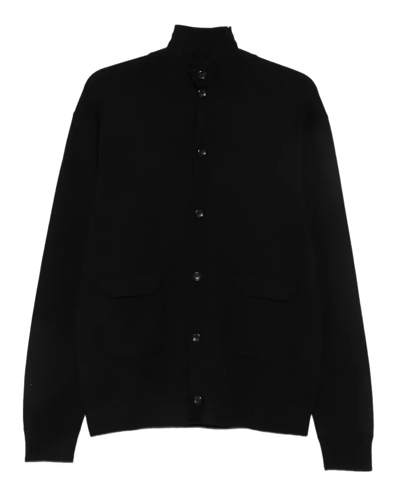HOSIO button-fastening wool cardigan - Schwarz Schwarz