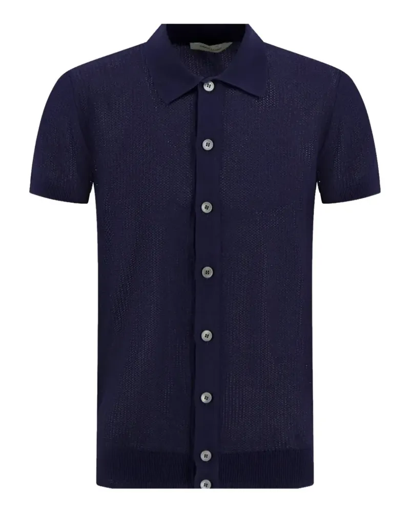 Gran Sasso open-knit short-sleeved shirt - Blau Blau