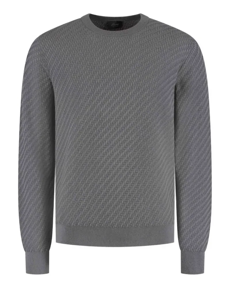 Brioni basket-weave sweater - Grau Grau