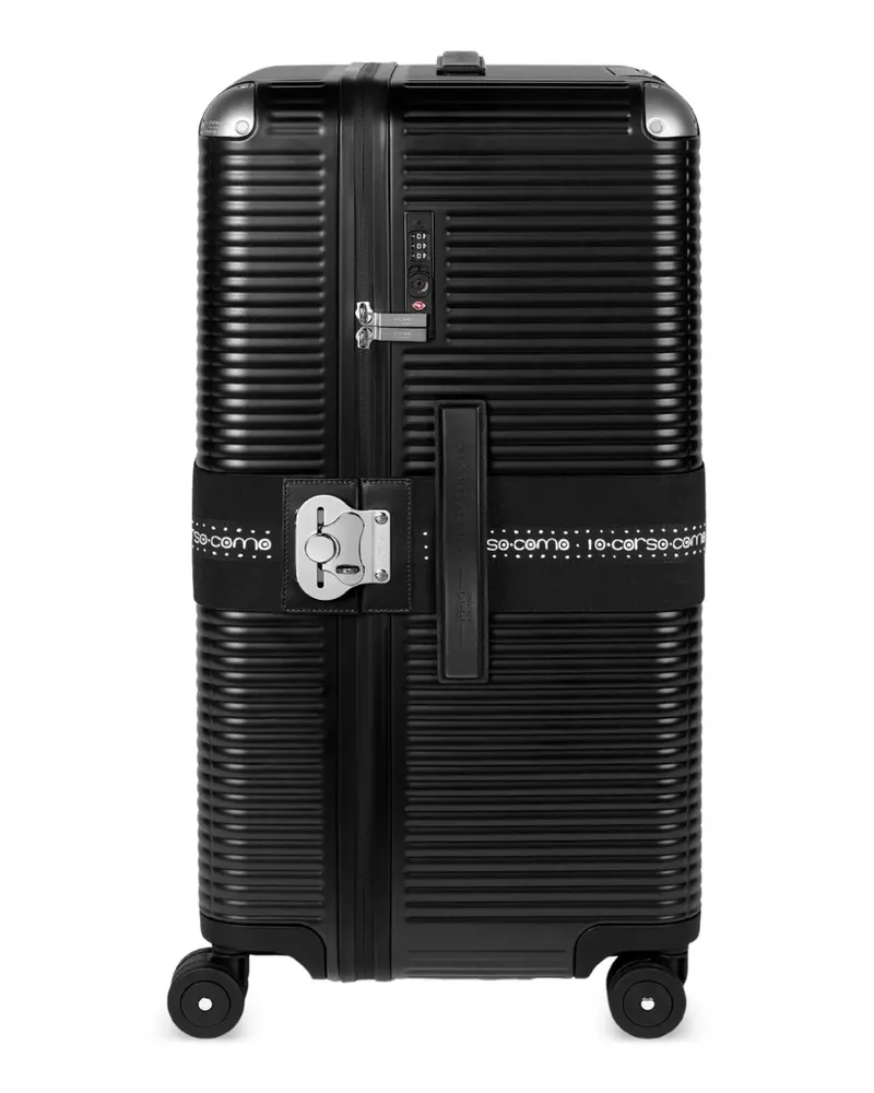 FPM x 10 Corso Como gerippter Rollkoffer - Schwarz Schwarz