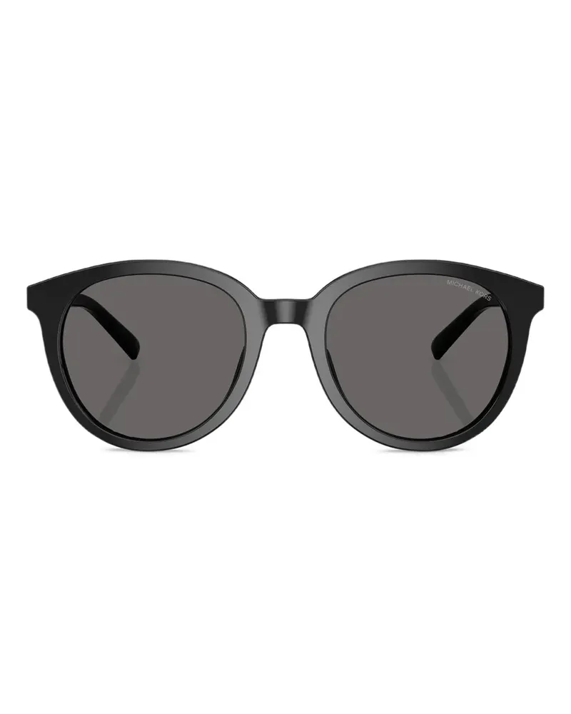 Michael Kors Big Bend Sonnenbrille mit rundem Gestell - Schwarz Schwarz