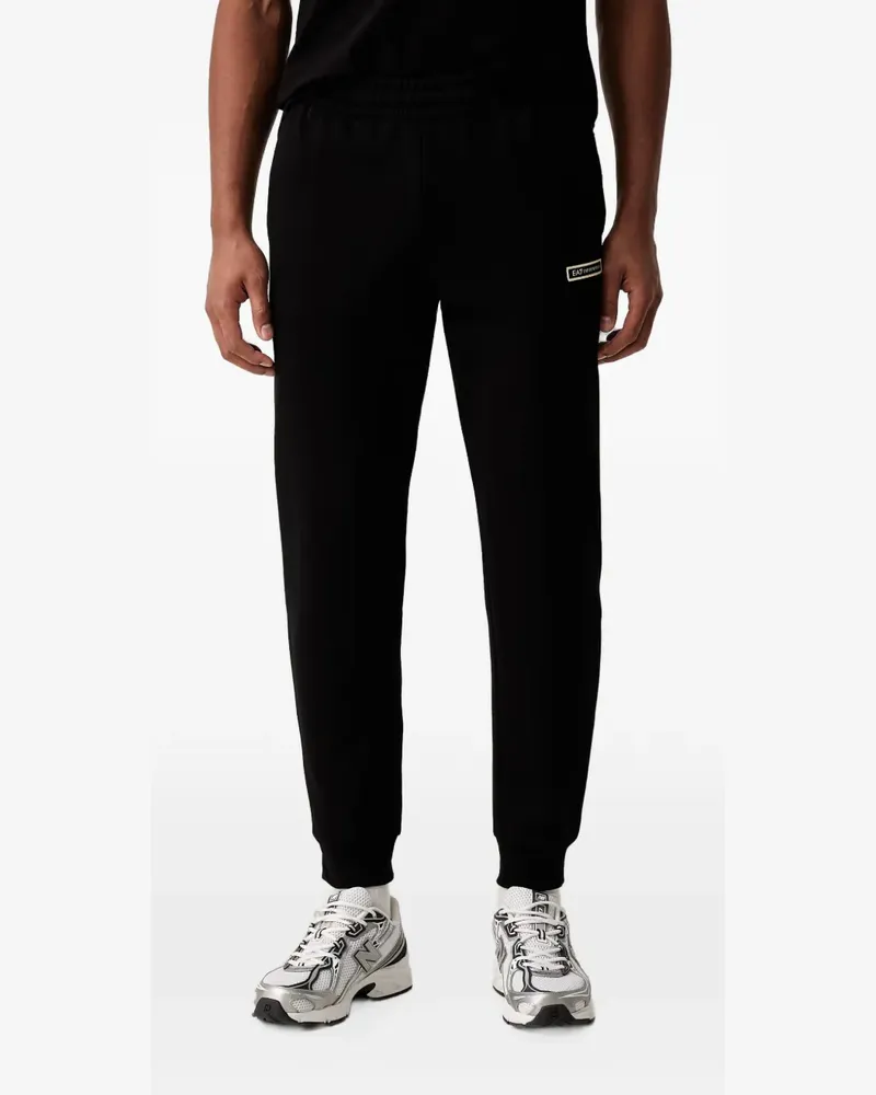 EA7 Jogginghose mit Logo-Patch - Schwarz Schwarz