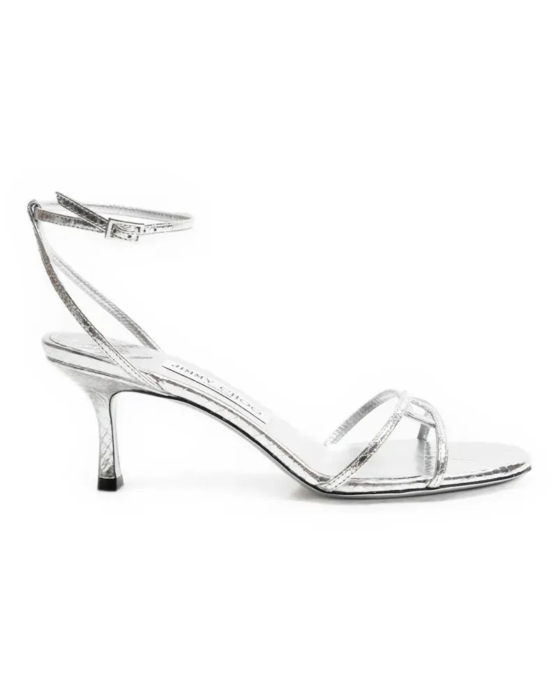 Jimmy Choo Leo Sandalen aus Wildleder - Silber Silber