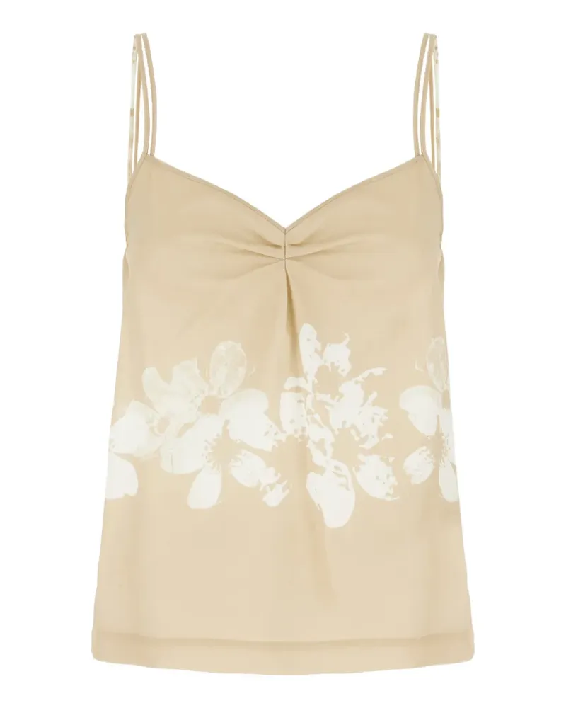 Iceberg floral-print linen top - Nude Nude