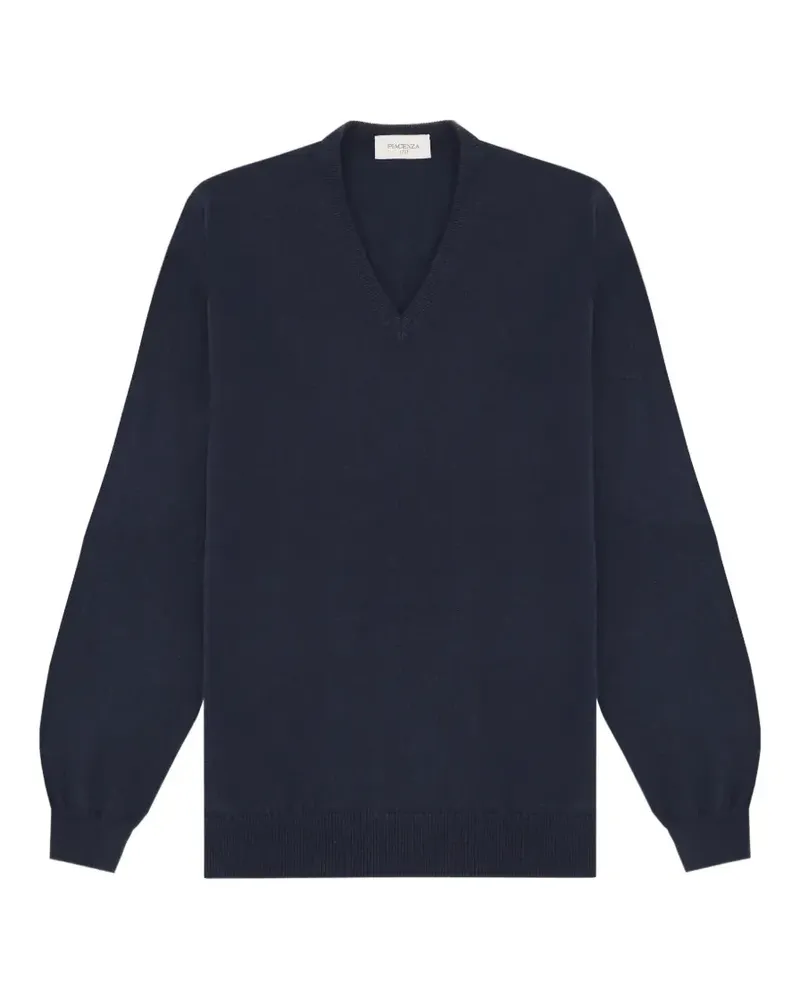 PIACENZA 1733 V-neck cashmere sweater - Blau Blau