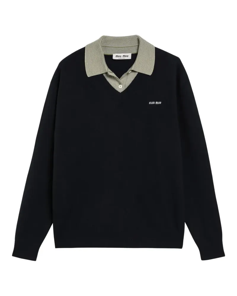 Miu Miu Pullover aus Wolle und Kaschmir - Blau Blau