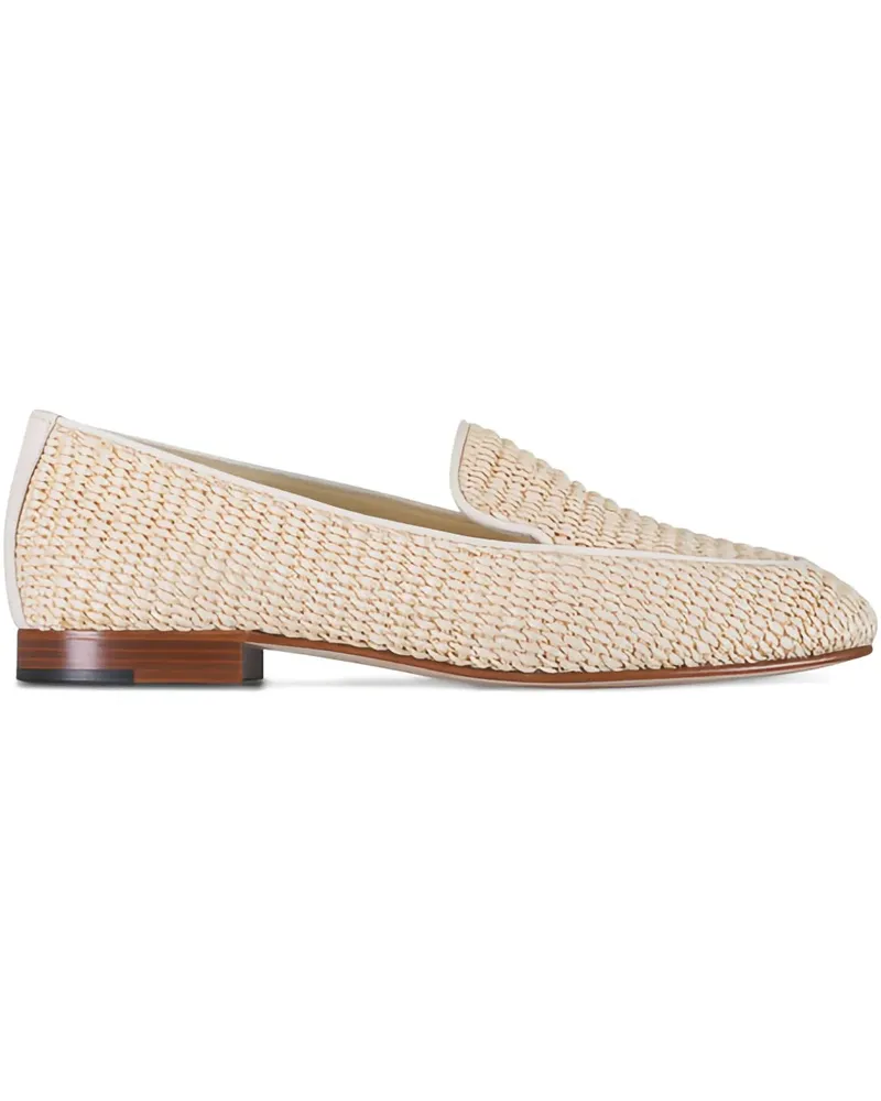 Manolo Blahnik Pitakara Loafer aus Raffiabast - Nude Nude