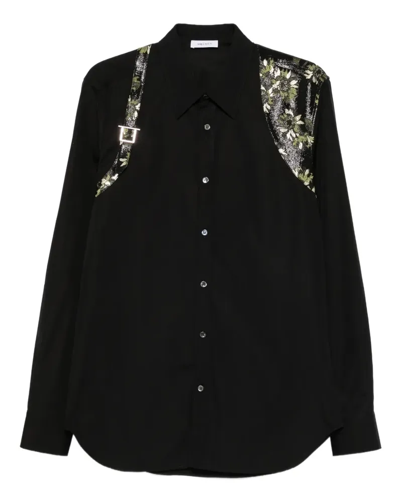 Alexander McQueen Hemd mit Jacquard-Harness - Schwarz Schwarz