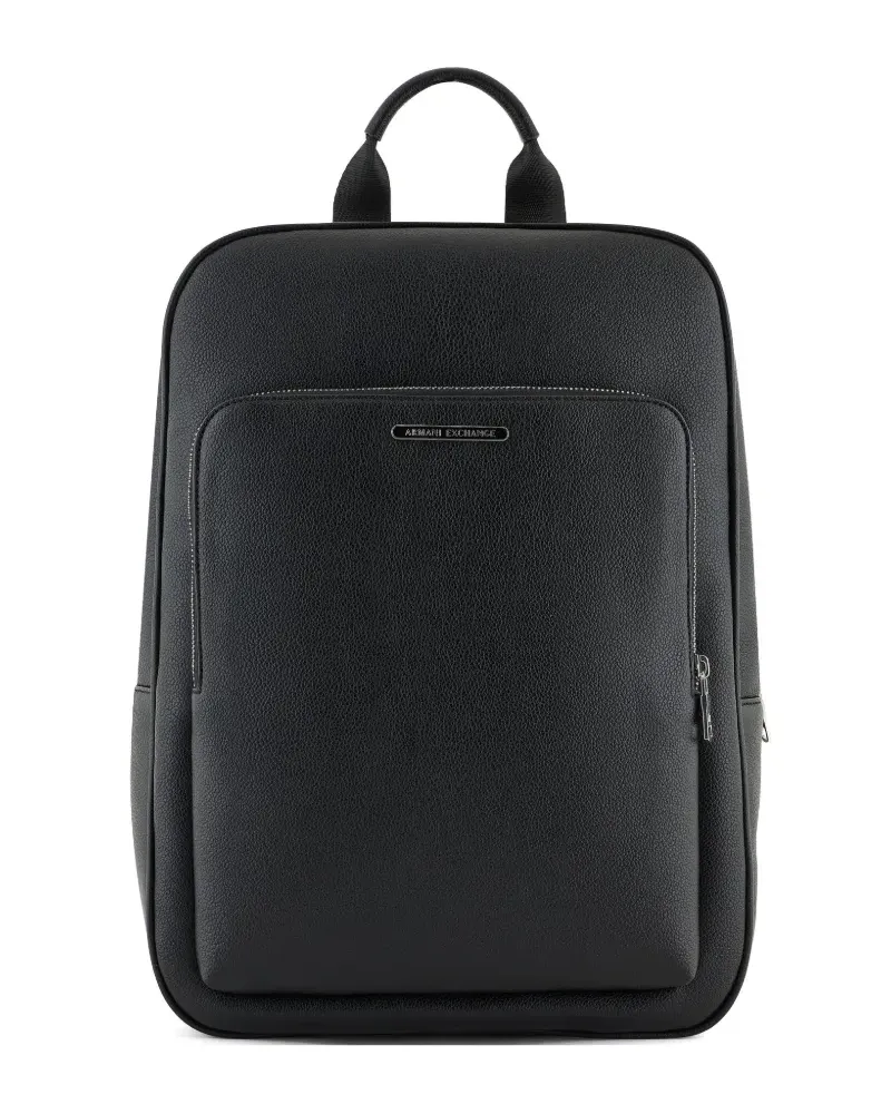 Armani Exchange Rucksack mit Logo-Schild - Schwarz Schwarz