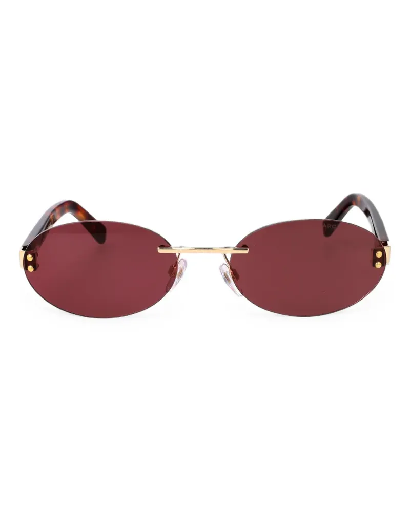 Marc Jacobs Rahmenlose Sonnenbrille mit ovalem Gestell - Braun Braun