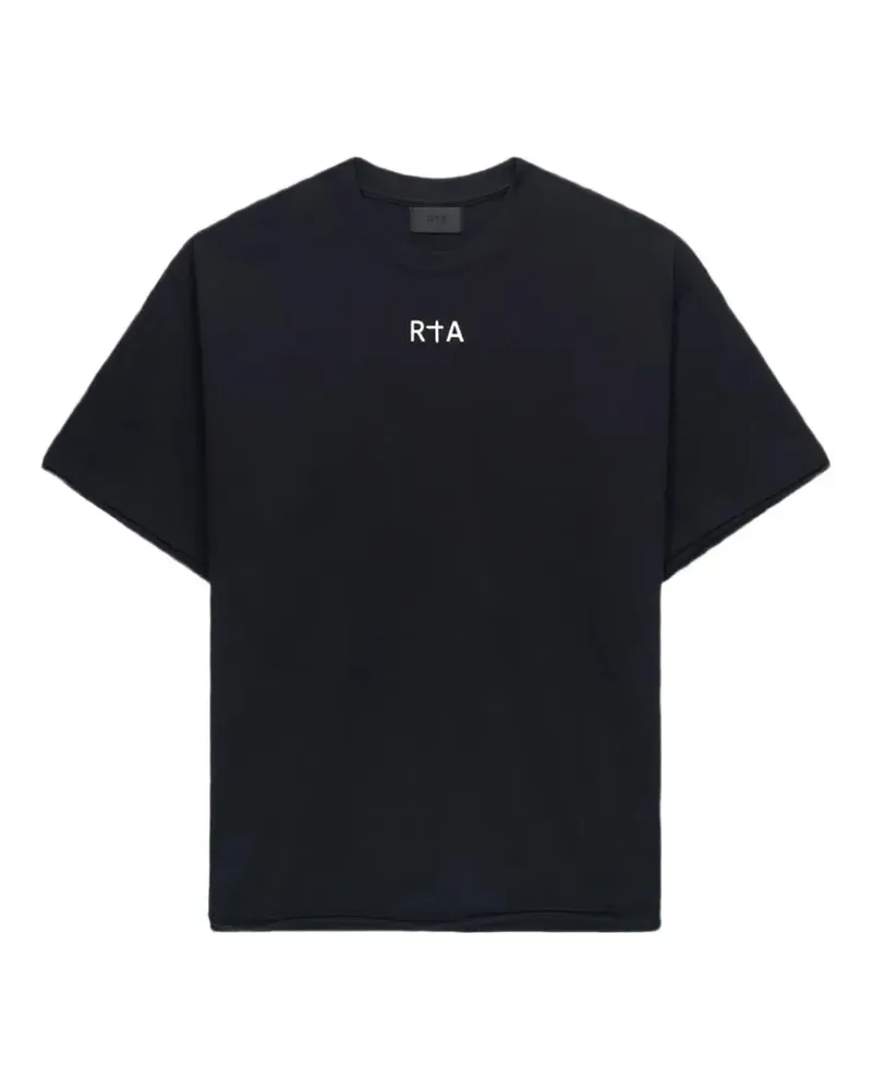 RTA Elian T-Shirt mit Flaggen-Print - Schwarz Schwarz