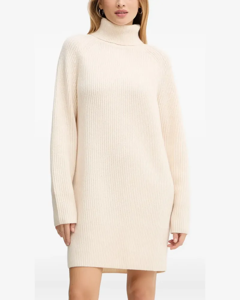 HUGO BOSS Gestricktes Minikleid mit Rollkragen - Nude Nude